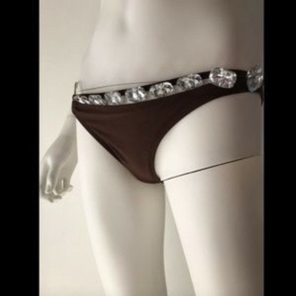 Sexy Swimsuit Microbikini Stones On The Neck Sz S - Picture 7 of 9